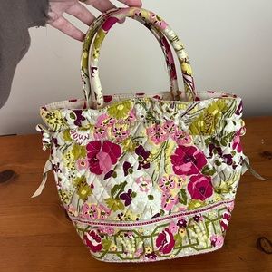 Small Vera Bradley Hand Bag Pink and Green